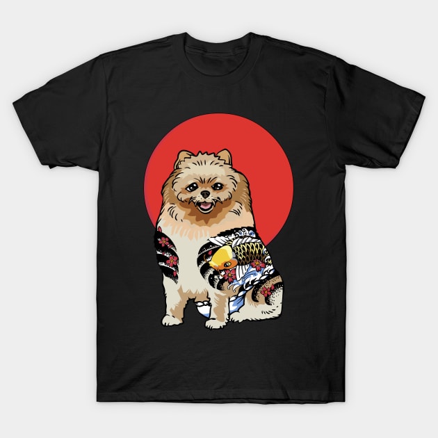 Yakuza  Pomeranian T-Shirt by huebucket